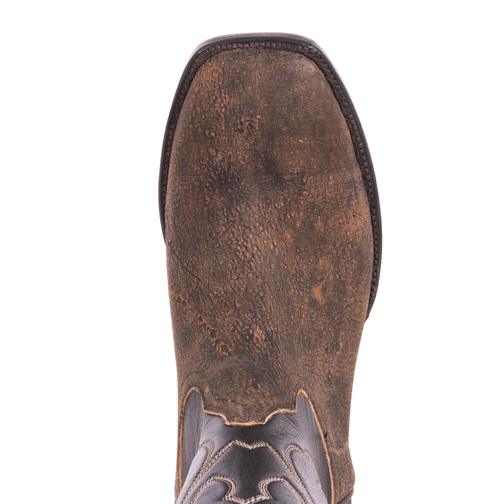 Men's Cowboy 12-2 Tan Giraffe/Black Aniline Crown Spur Lip