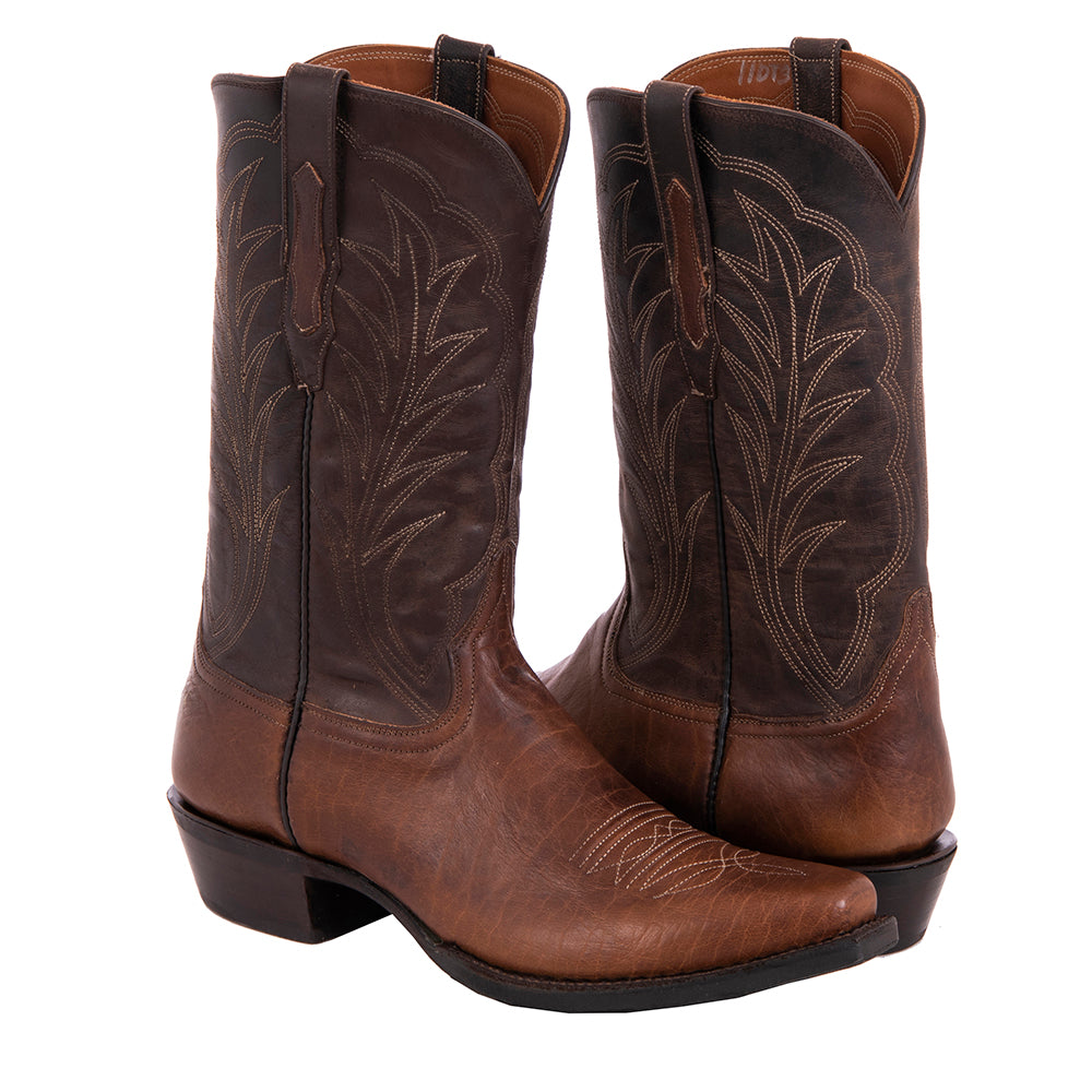 Men's Cowboy 12-2 Bourbon Bison/Tobac Goat Winn Toe Bug Mini Vibram