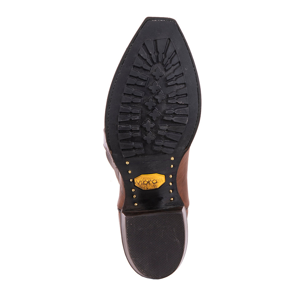 Men's Cowboy 12-2 Bourbon Bison/Tobac Goat Winn Toe Bug Mini Vibram