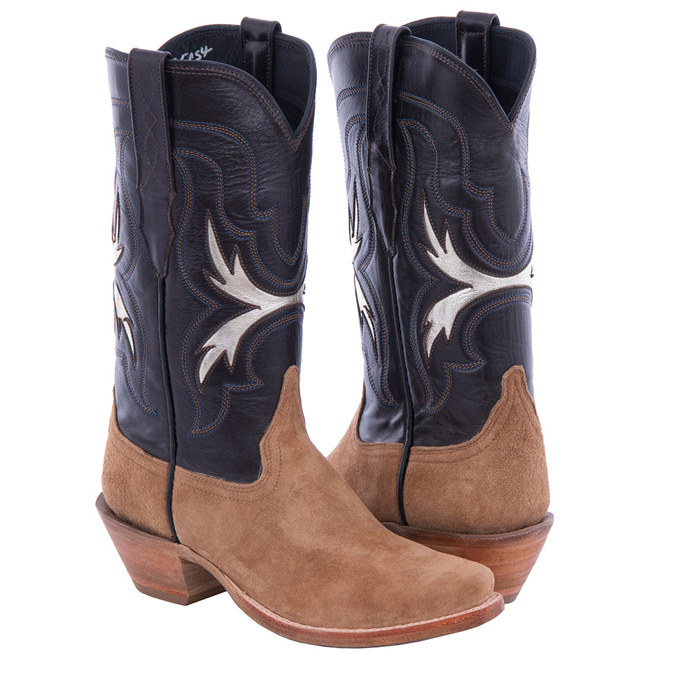 Ladies 12" Dunn Boar Wild Mink and Gold Cowboy Boot