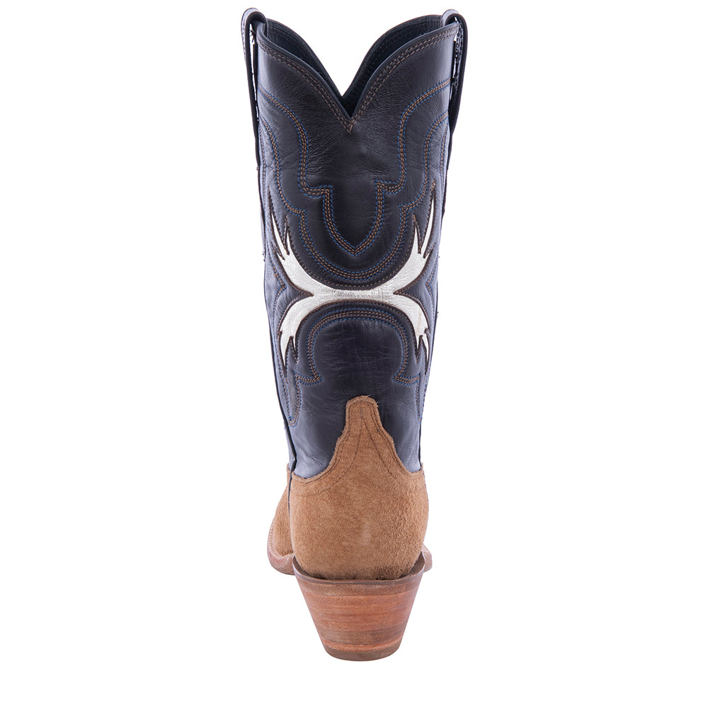 Ladies 12" Dunn Boar Wild Mink and Gold Cowboy Boot
