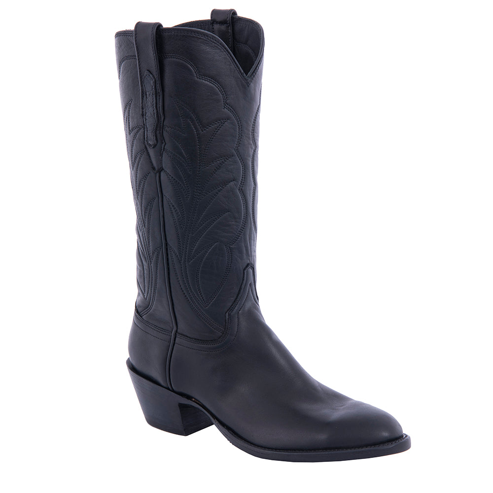 Ladies 13" Black Aniline Winn Cowboy Boot