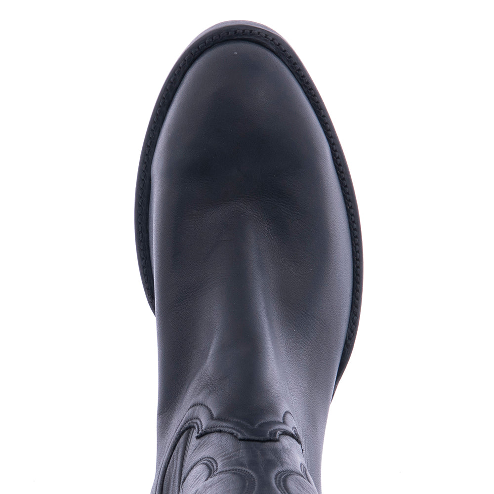 Ladies 13" Black Aniline Winn Cowboy Boot