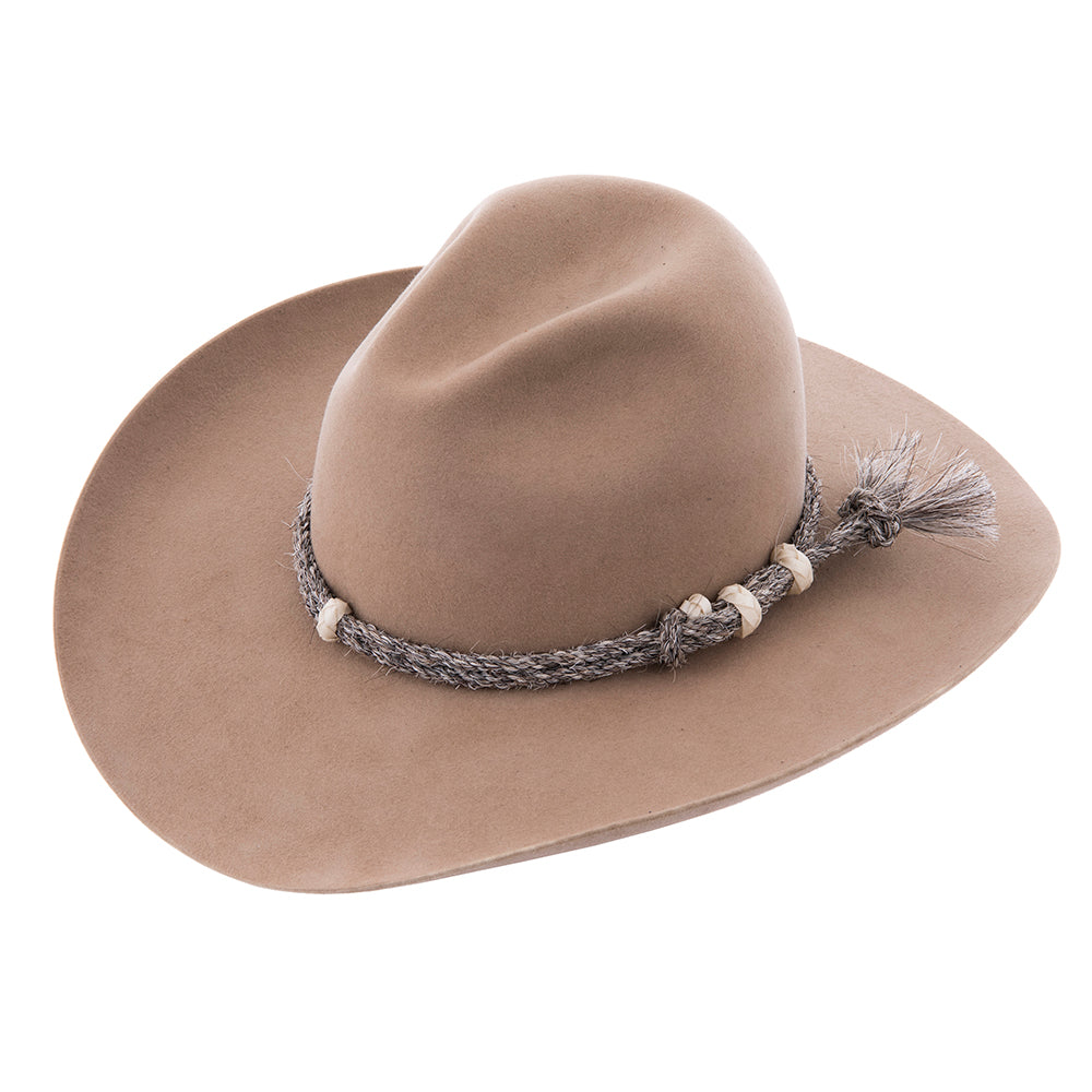 HORSE HAIR HATBAND DBL LOOP TWISTED GREY