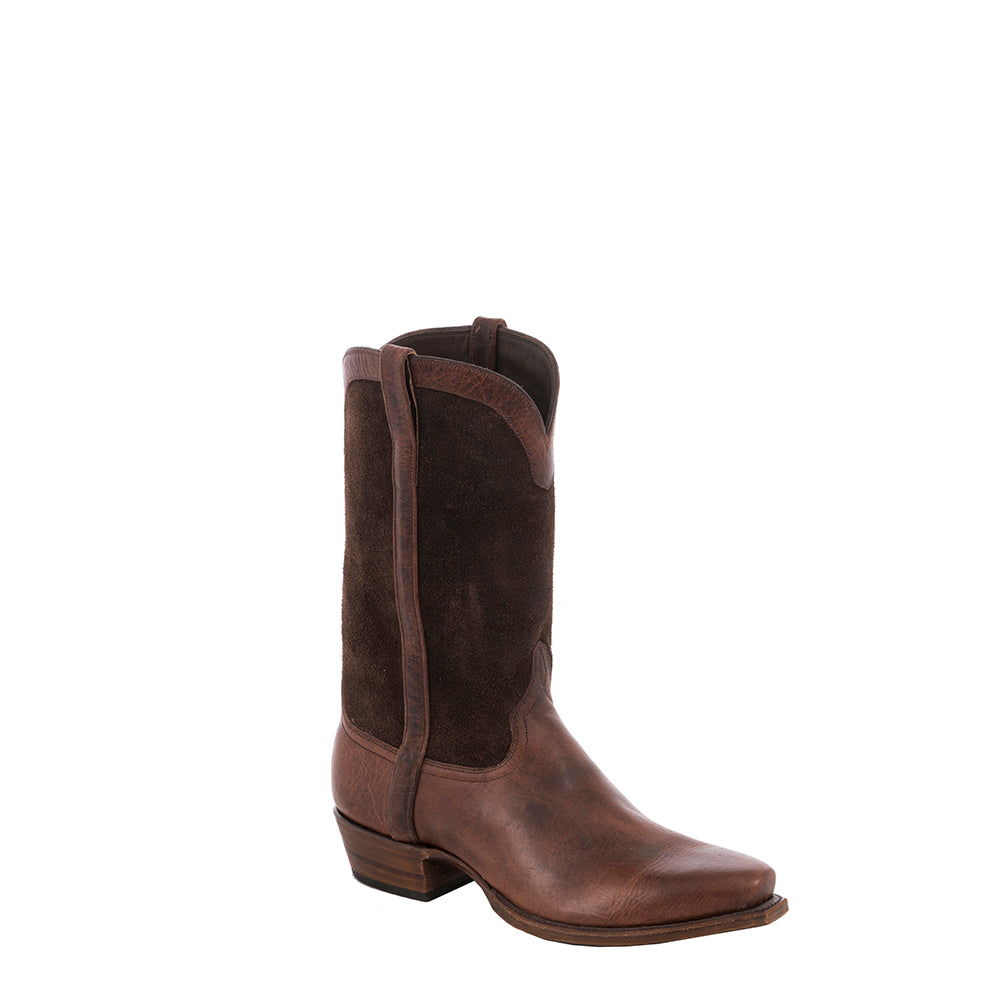 Mens Cowboy 12" Mocha Bison CH Moto RO Upper Covered Side Seam/Collar