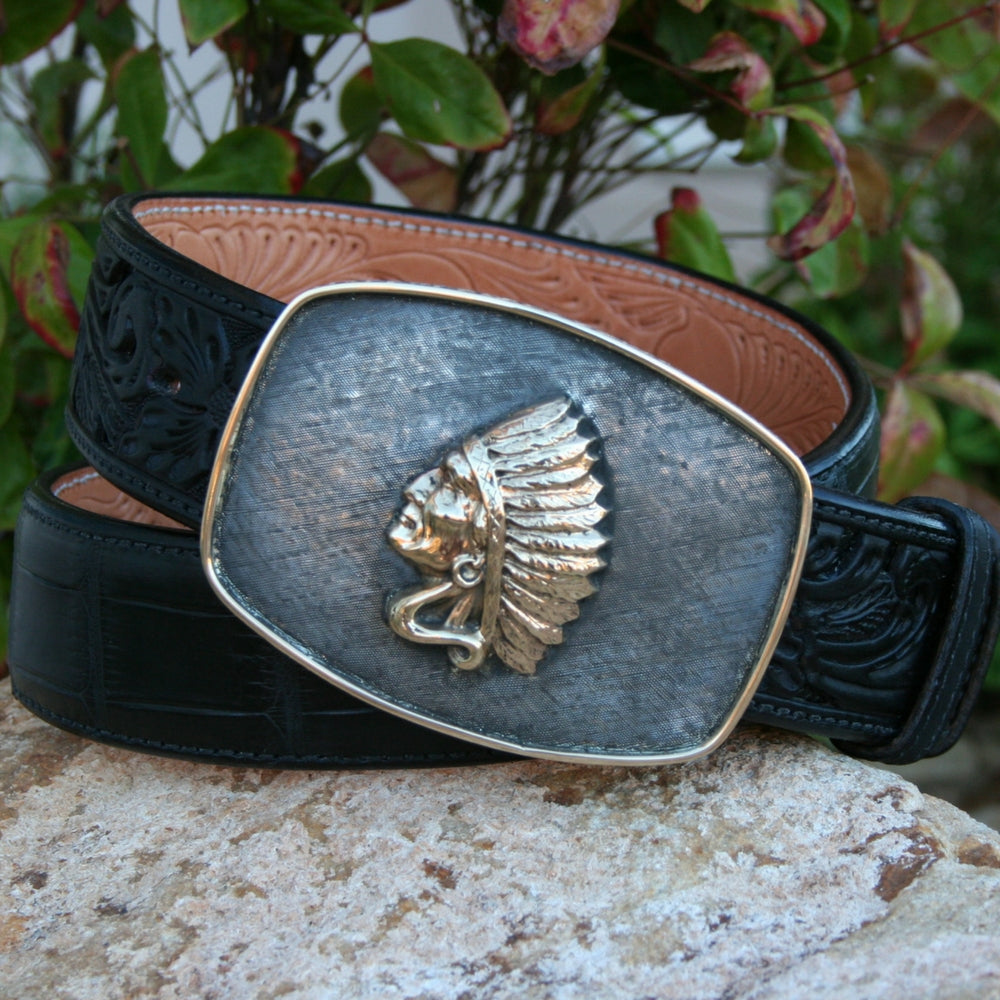 COLT 14K YELLOW GOLD CHIEF WESTERN BUCKLE