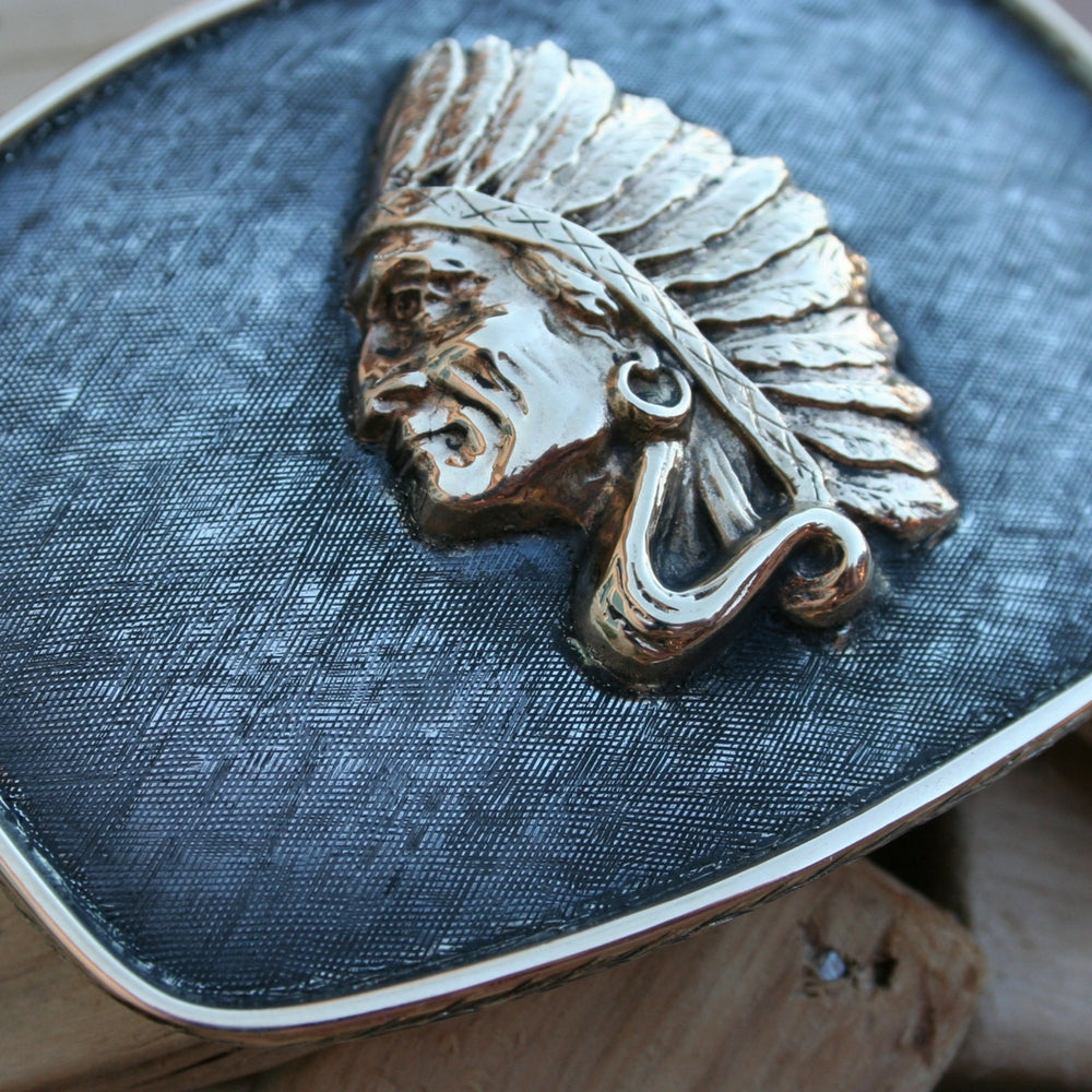 COLT 14K YELLOW GOLD CHIEF WESTERN BUCKLE