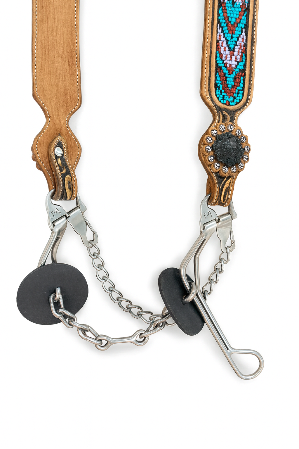 Merrill Bits Swing Top Long Gag with Chain and Dogbone Mouthpiece