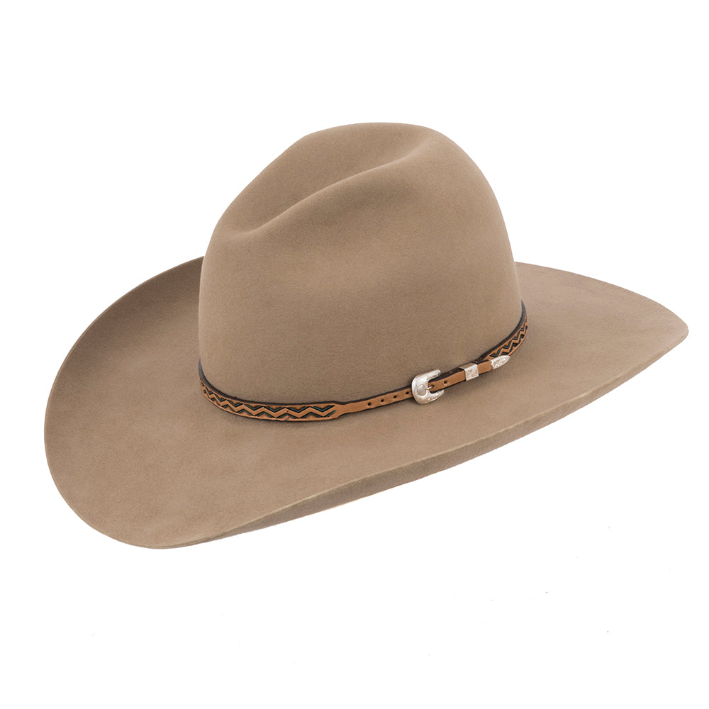 ANTQIUE BROWN AZTEC HATBAND W/TURQUOISE