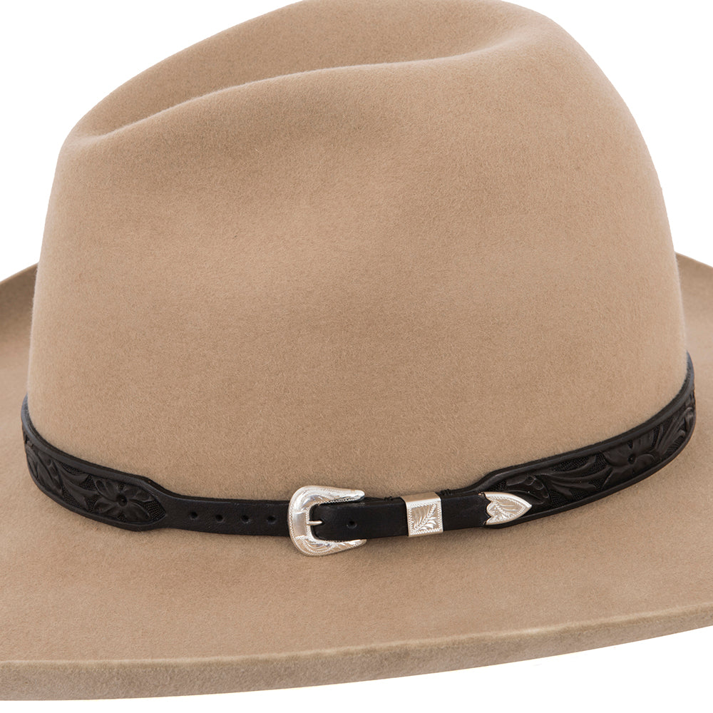WIDE WILDROSE HATBAND BLACK
