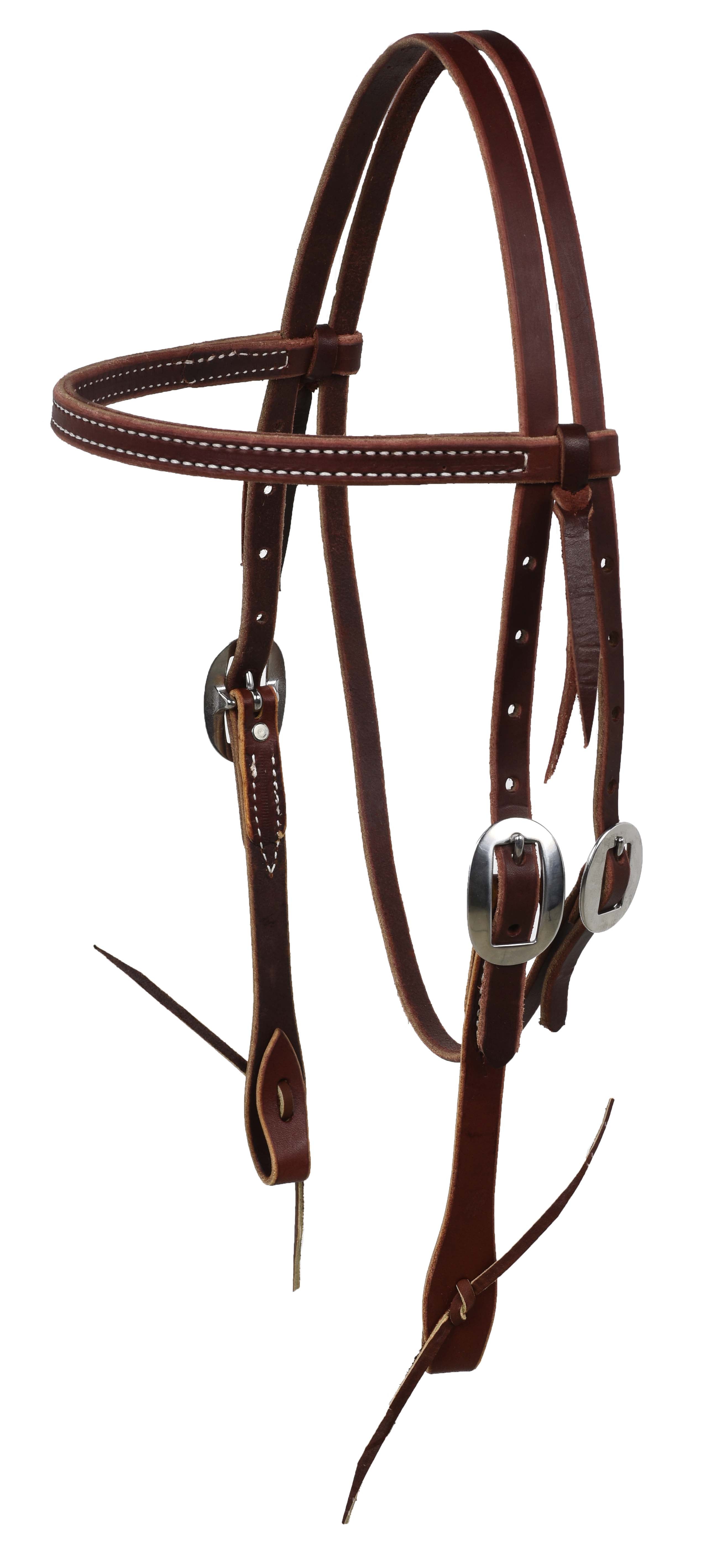 Latigo Browband Headstall with Stainless Hardware
