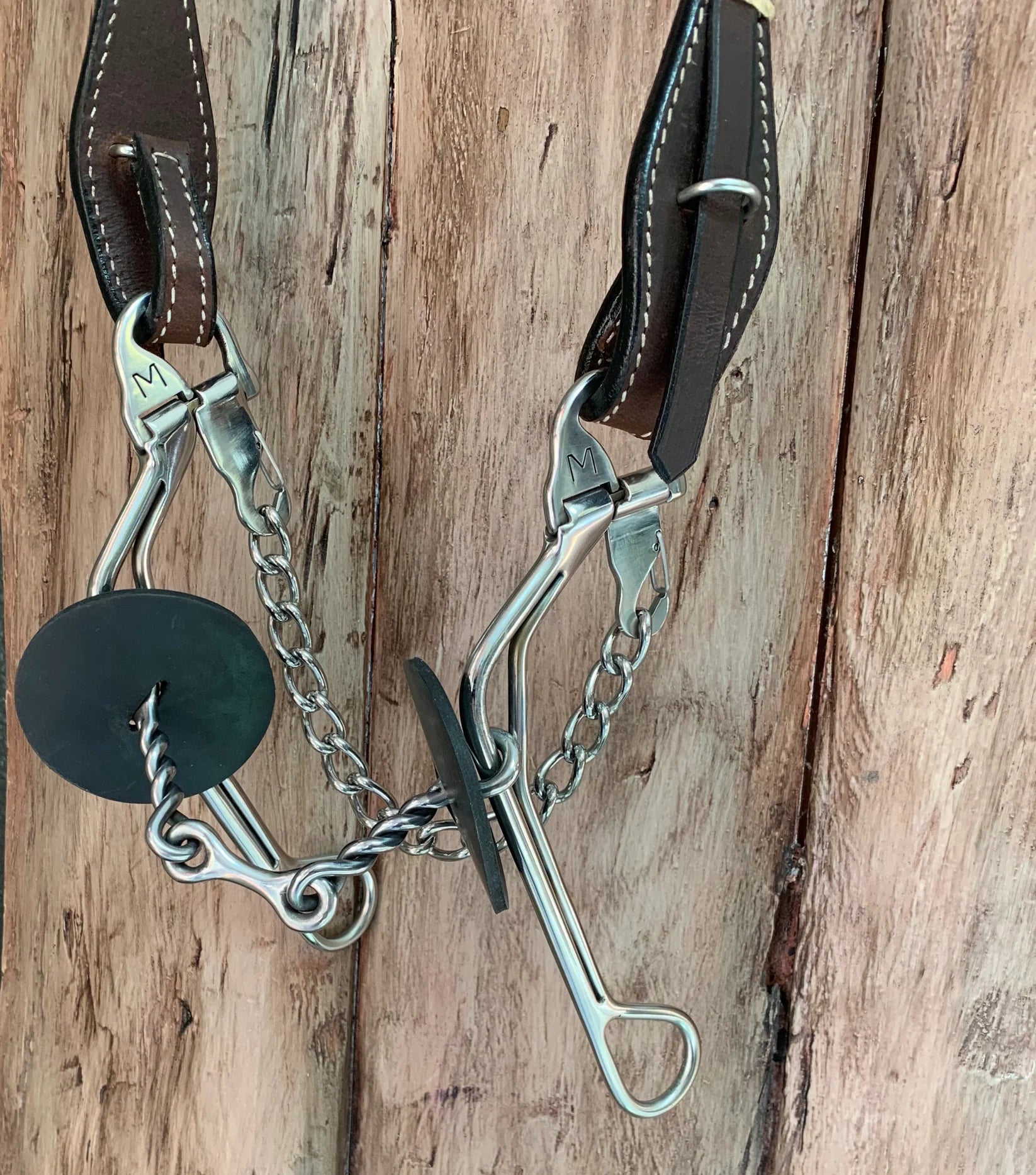 Merrill Bits Swing Top Long Gag Twisted Wire and Dogbone