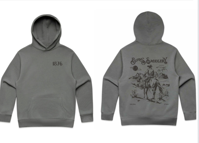 GREY SALINA BURNS SADDLERY RILEY LIFESTYLE HOODIE