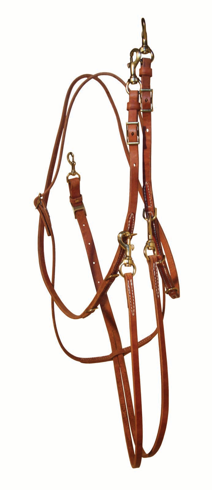 Harness Leather German Martingale Set with Single Rein