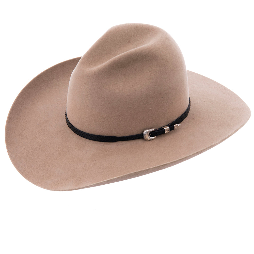 SST Narrow Exotic Python Hatband w/SS Engraved Buckle