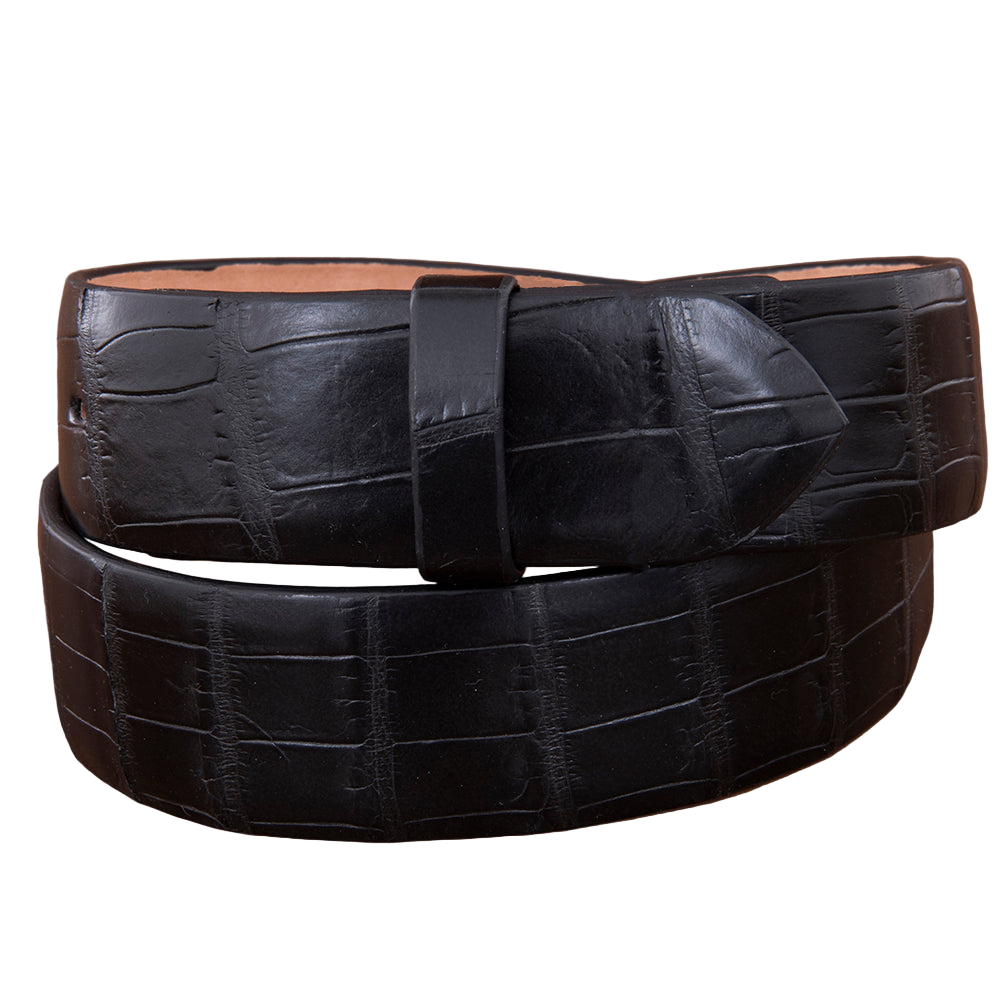 1 1/2" Alligator Black Matte Belt