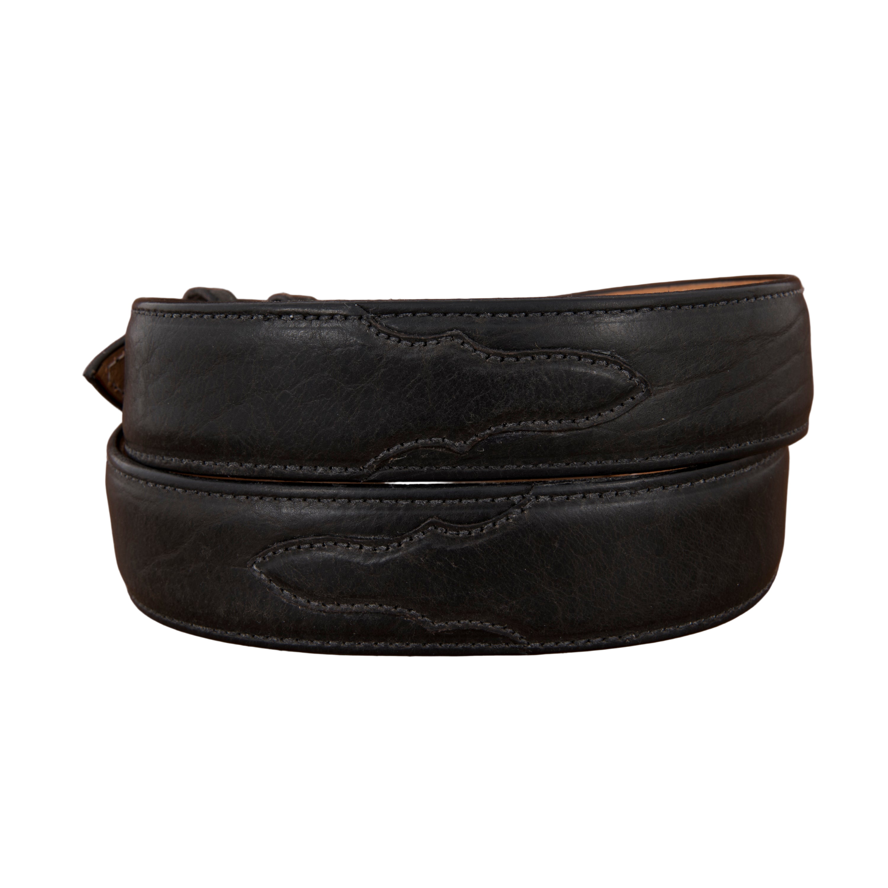 1 1/2" BLACK BISON BELT W/BILLETS