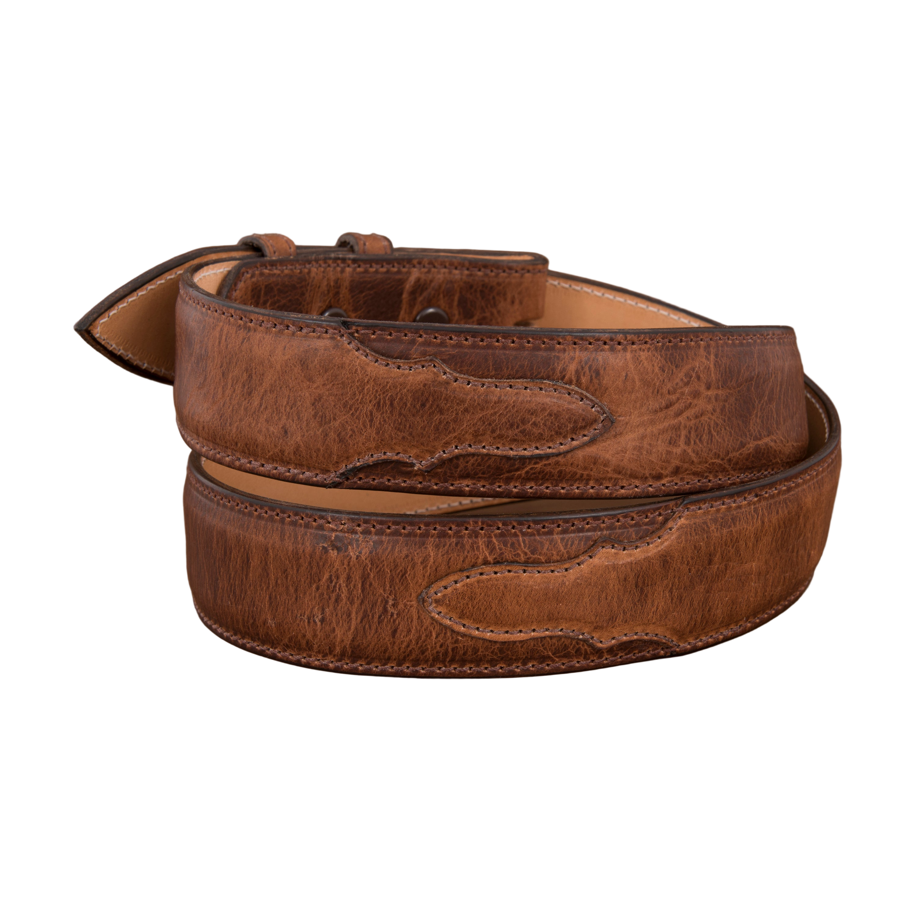 1 1/2" WHISKEY BISON BELT W/BILLETS